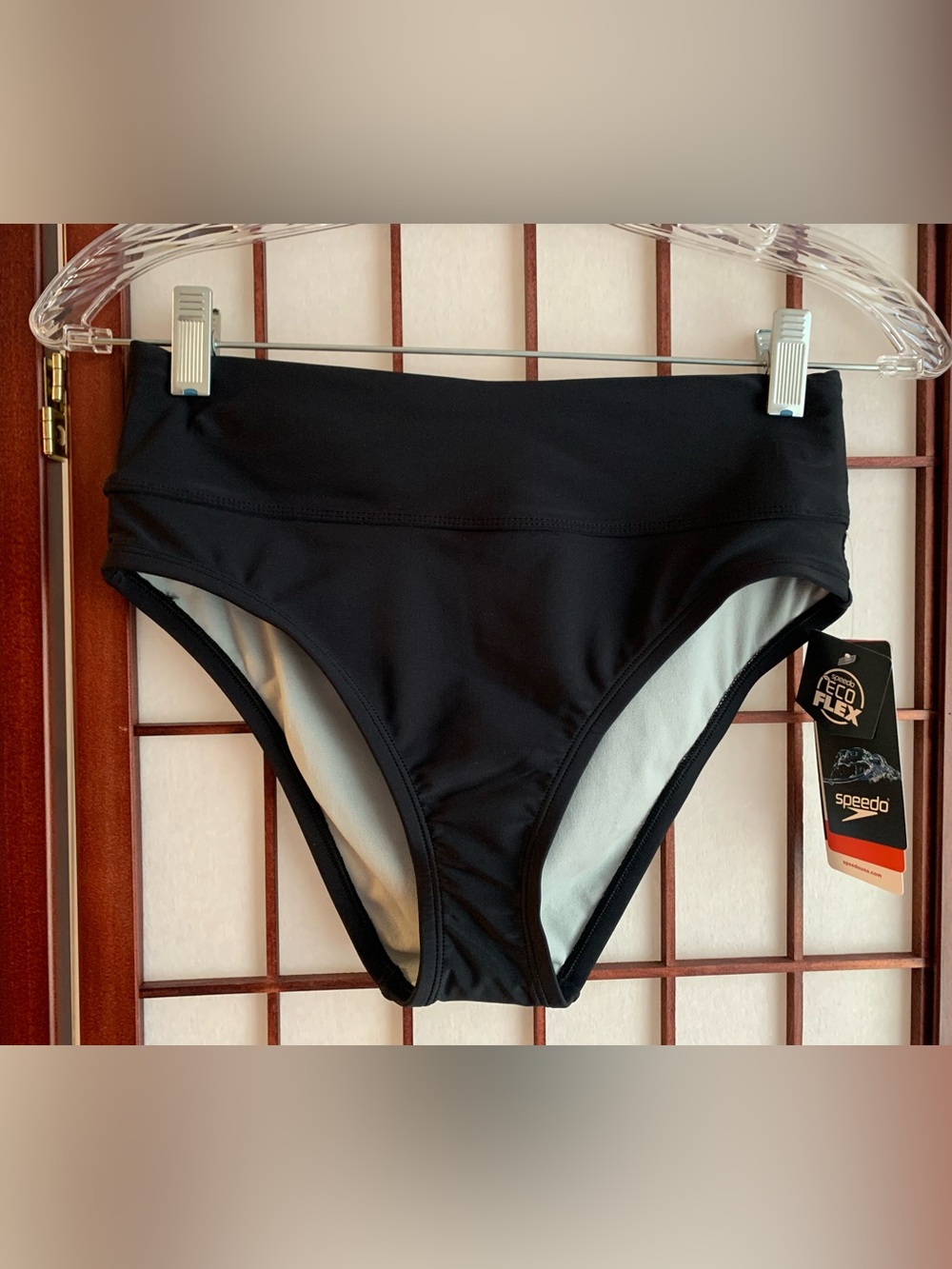 NWT Speedo Black Hi-Cut Bikini  Swim Bottoms in Women’s Size XS